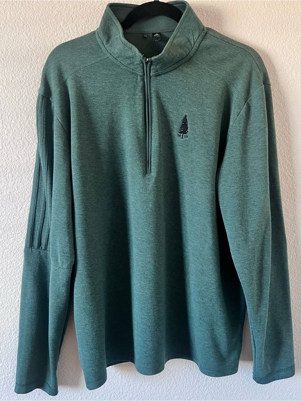 Adidas Primegreen 1/4 Zip Pullover Jacket Green Oxide Men's Size L